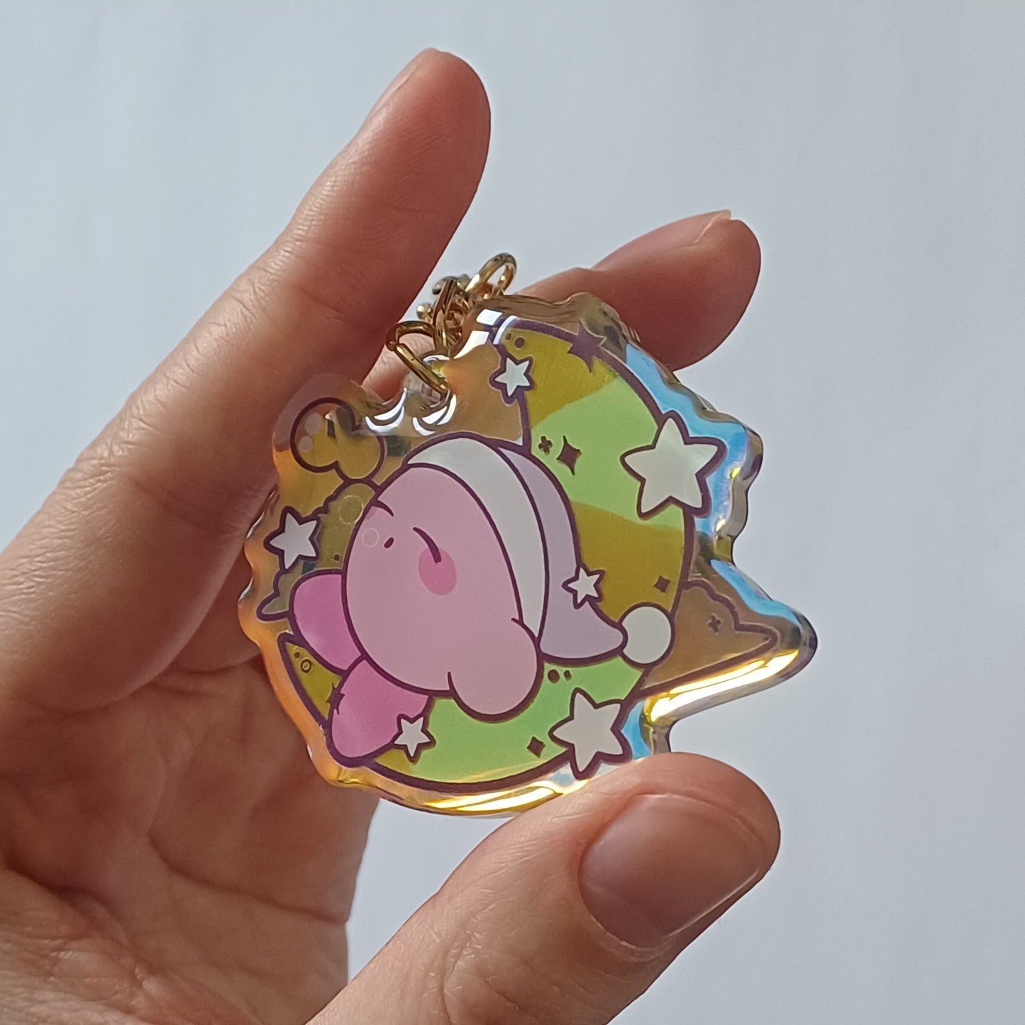 Kirb on the Moon | Keychain