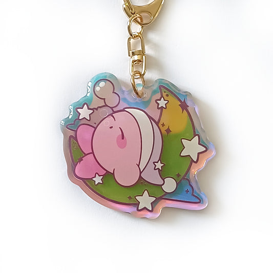 Kirb on the Moon | Keychain