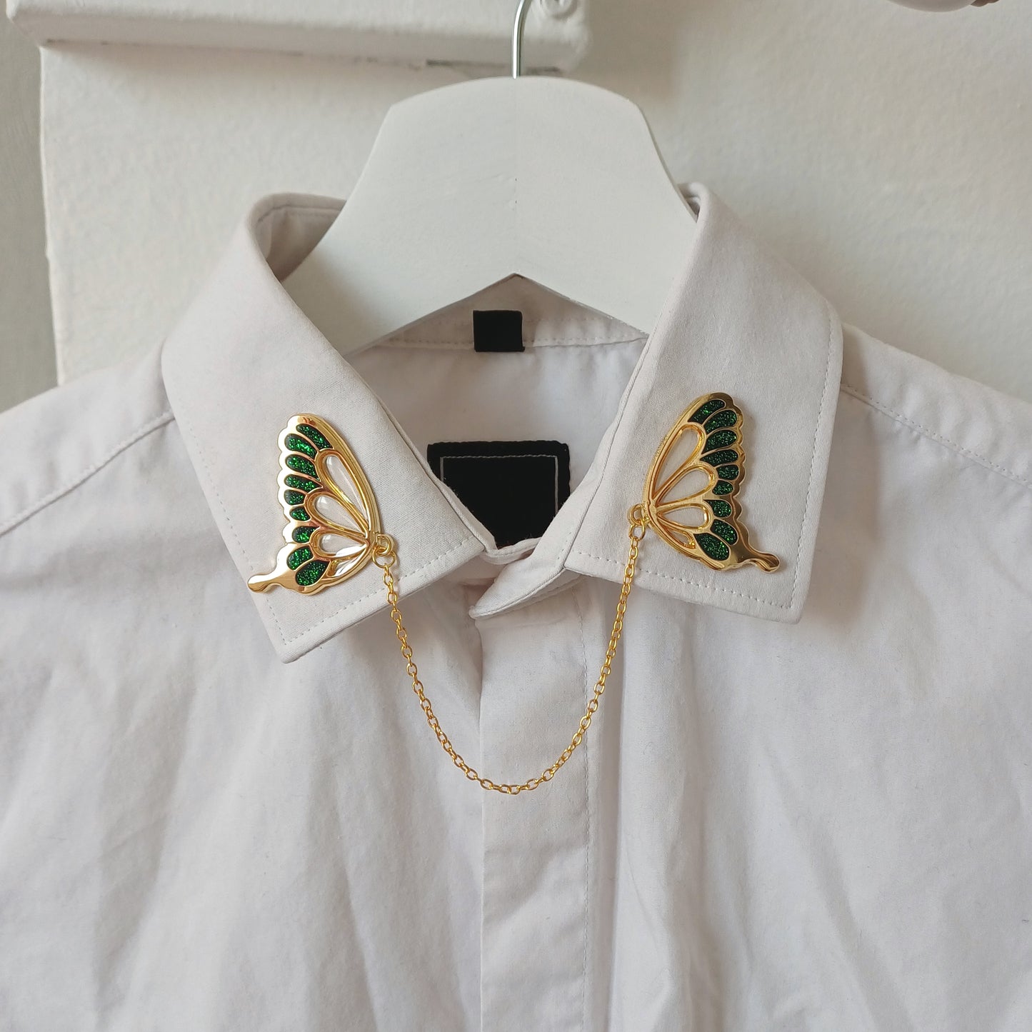 Glasswing Butterfly | Black | Collar Pin